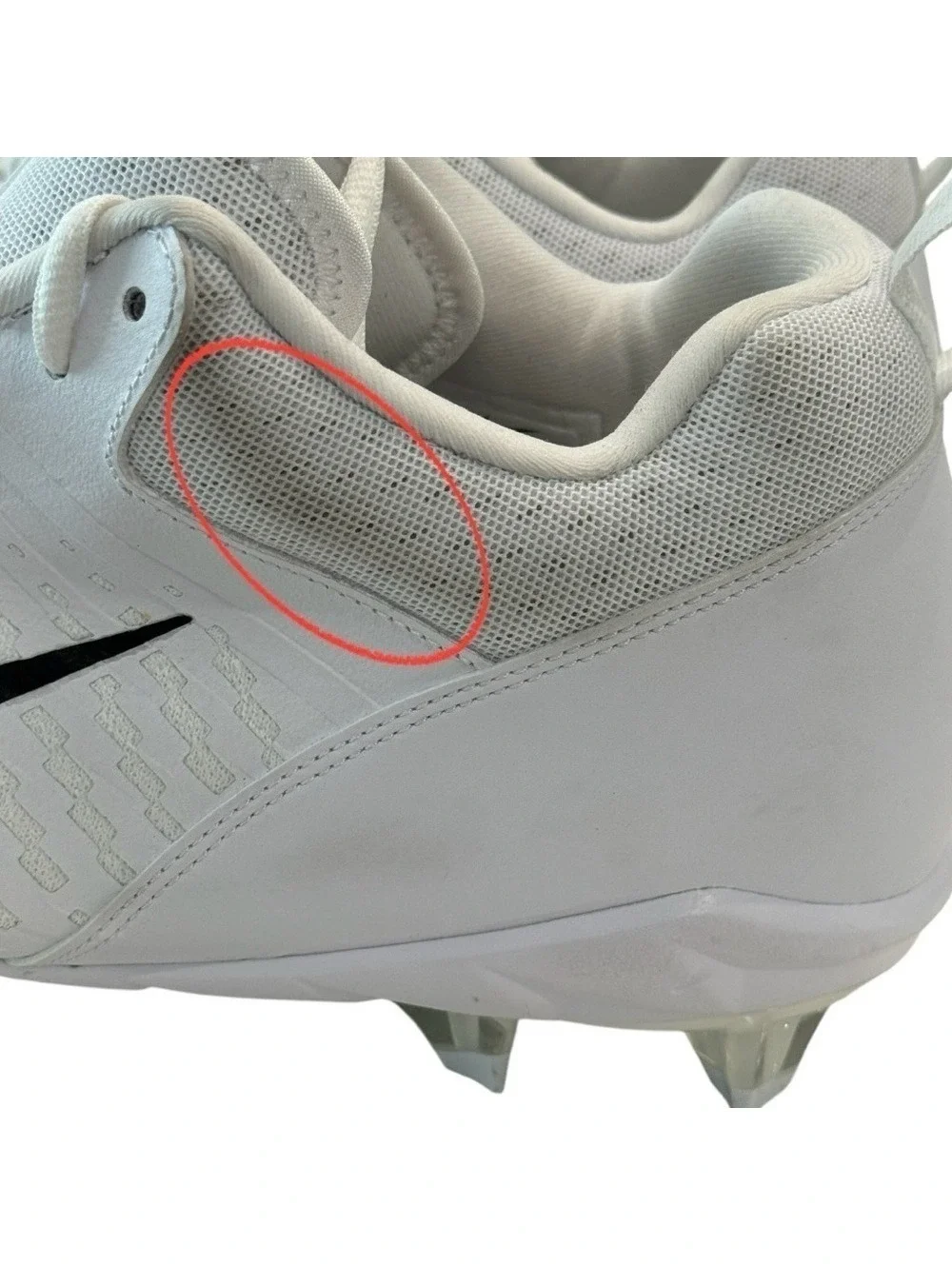 NIKE Alpha Men's  'White Black' Menace 2 Low Men's Football Cleats Size 16